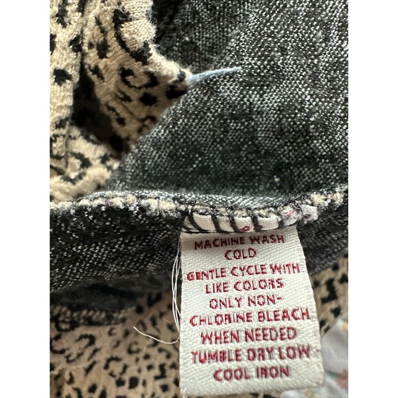 JM Collection Womens Khaki Black Print Zip Blazer Size L - Picture 3 of 3